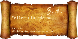 Zeller Almiréna névjegykártya
